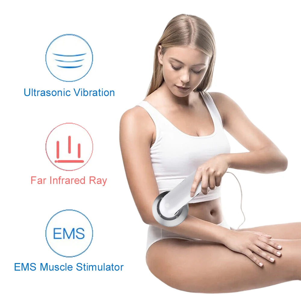 Dispositivo de Belleza y Reducción de Grasa 3 en 1 – Ultrasonido + Infrarrojo + EMS | Remodelador Corporal y Facial
