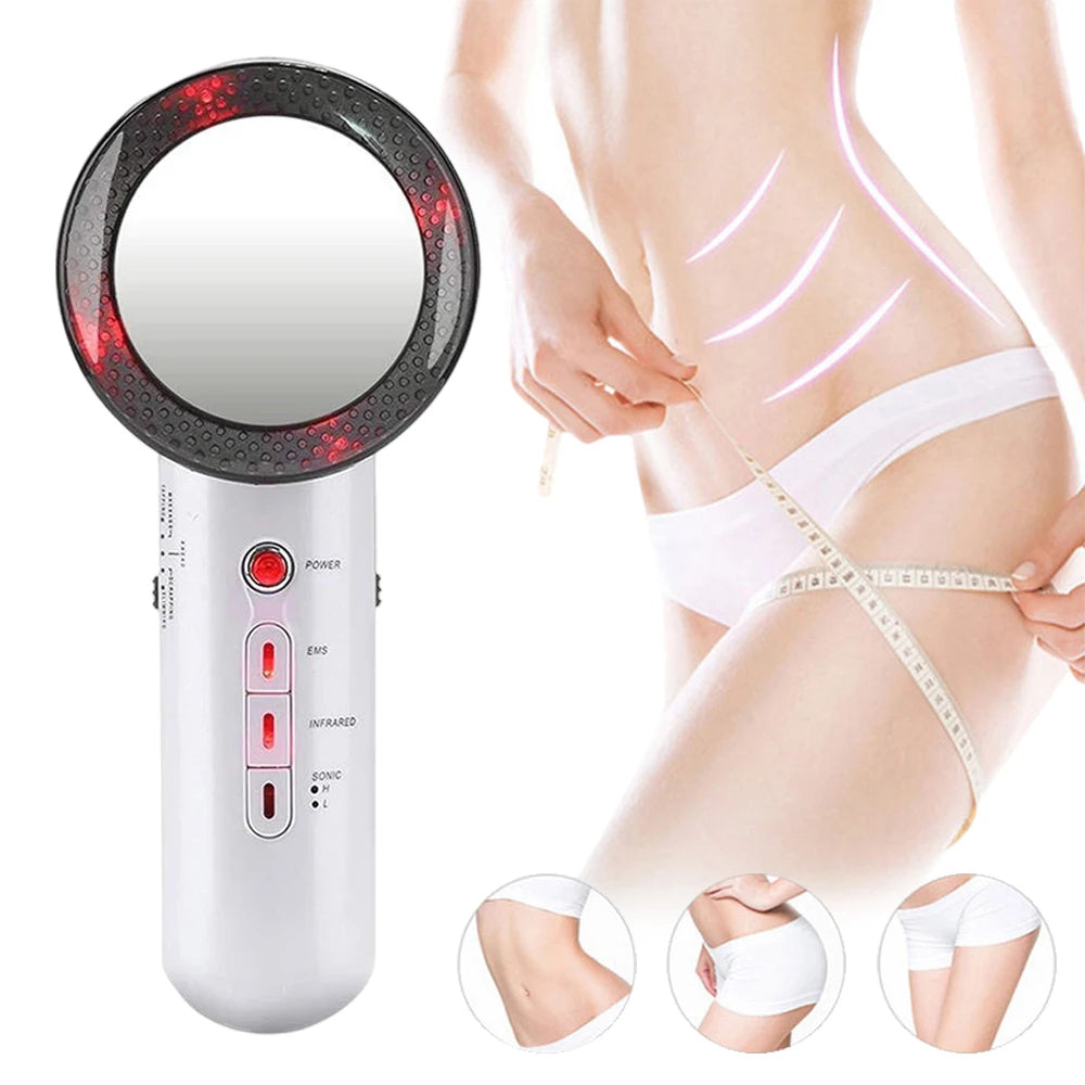 Dispositivo de Belleza y Reducción de Grasa 3 en 1 – Ultrasonido + Infrarrojo + EMS | Remodelador Corporal y Facial