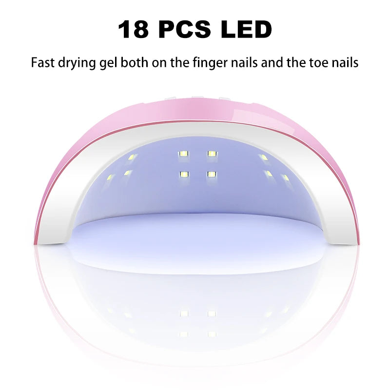 Set Profesional de Esmalte en Gel con Lámpara UV/LED – 12 Colores Semipermanentes + Kit de Herramientas para Manicure y Nail Art DIY