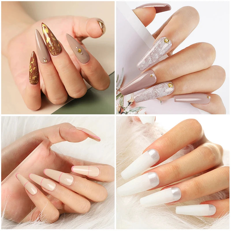 Set Profesional de Esmalte en Gel con Lámpara UV/LED – 12 Colores Semipermanentes + Kit de Herramientas para Manicure y Nail Art DIY