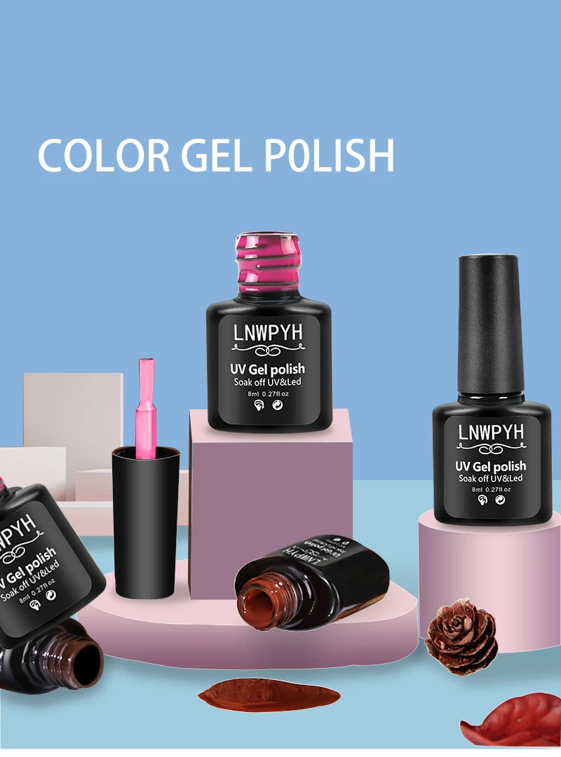 Set Profesional de Esmalte en Gel con Lámpara UV/LED – 12 Colores Semipermanentes + Kit de Herramientas para Manicure y Nail Art DIY