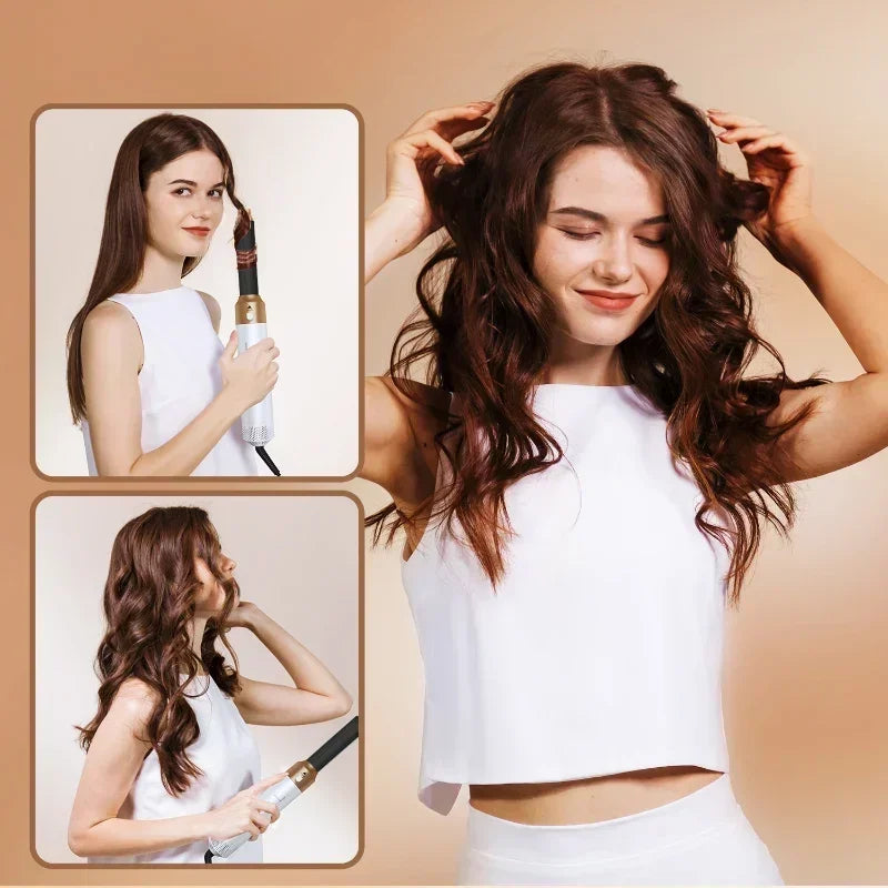 Estilizador de Cabello 5 en 1 – Secador, Alisador y Rizador Profesional