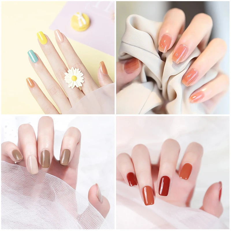Set Profesional de Esmalte en Gel con Lámpara UV/LED – 12 Colores Semipermanentes + Kit de Herramientas para Manicure y Nail Art DIY