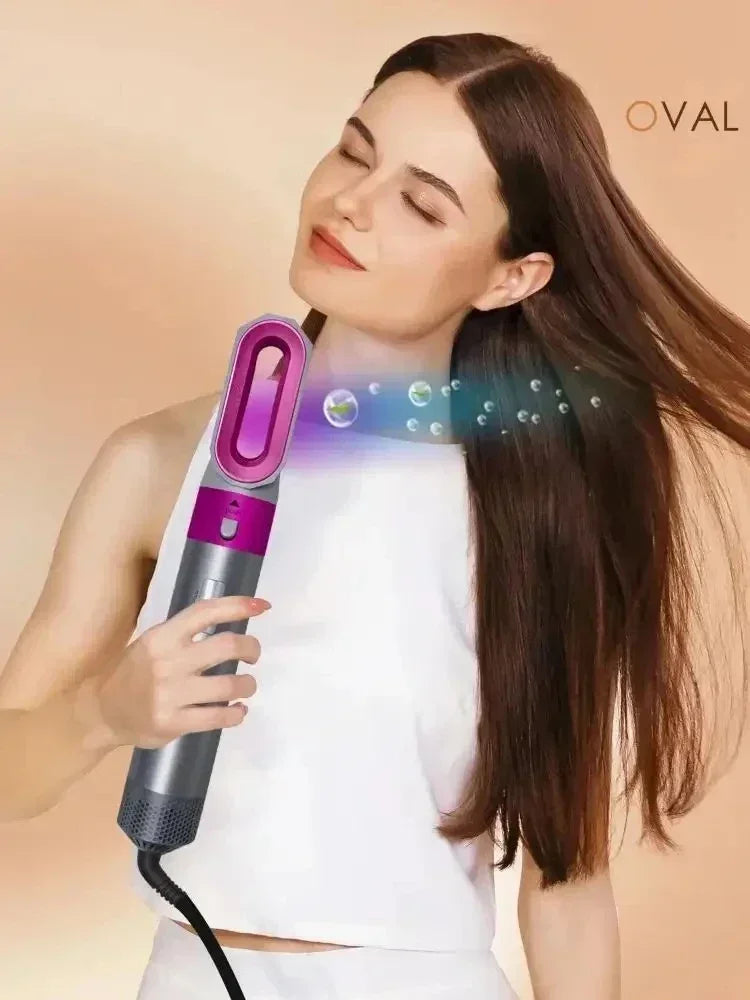 Estilizador de Cabello 5 en 1 – Secador, Alisador y Rizador Profesional