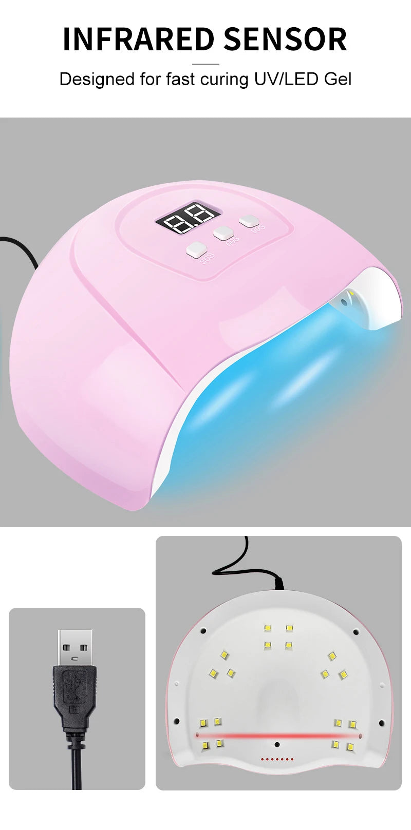 Set Profesional de Esmalte en Gel con Lámpara UV/LED – 12 Colores Semipermanentes + Kit de Herramientas para Manicure y Nail Art DIY