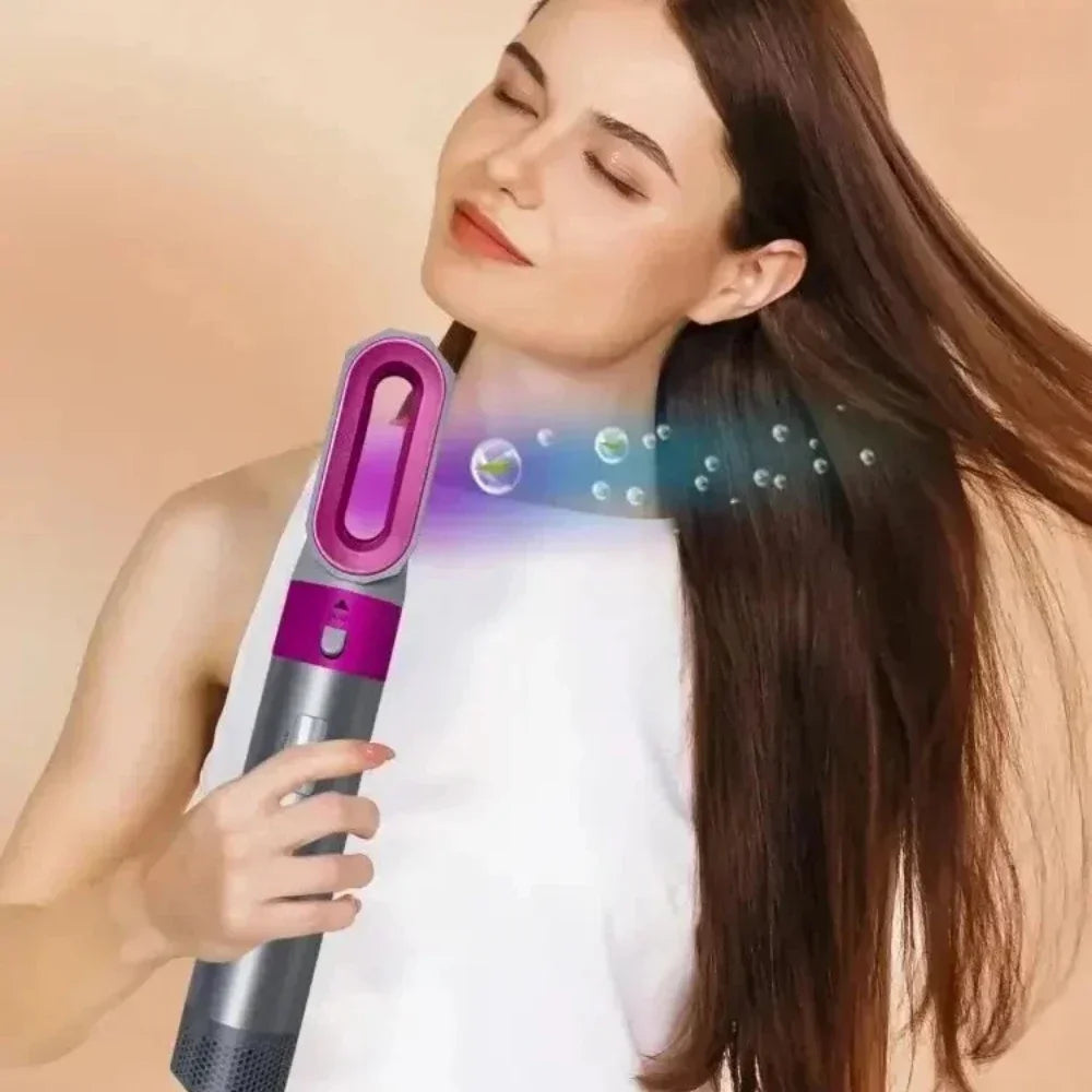 Estilizador de Cabello 5 en 1 – Secador, Alisador y Rizador Profesional